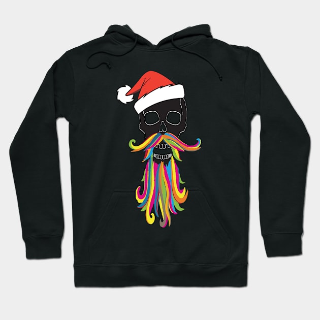 santa skull Hoodie by retrocolorz